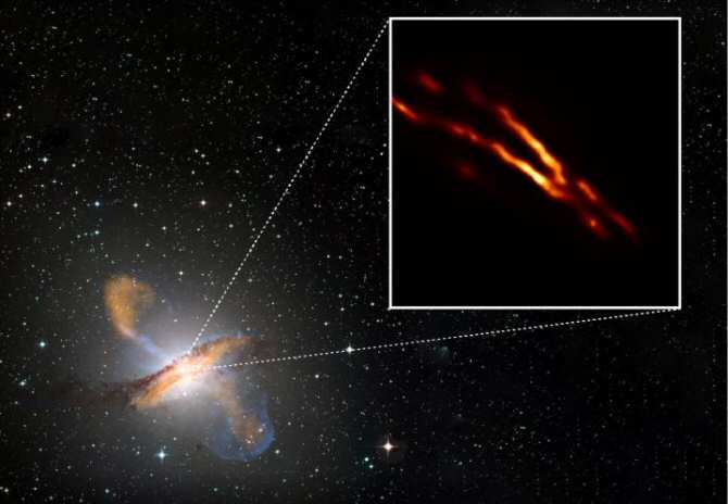 7221 captan la imagen del corazon de la radiogalaxia mas cercana