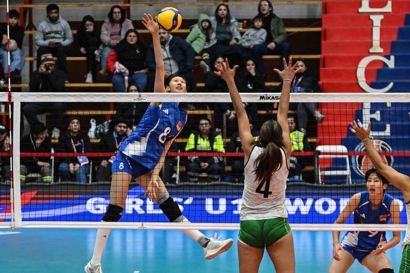 (Multimedia) Voleibol (f): China y EE. UU. cierran fase de grupos con puntaje perfecto en mundial sub-17 de Chile 1 13 3 10