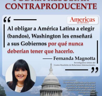 (Multimedia) Póster: La coerción de EE. UU. sobre América Latina puede resultar contraproducente, advierte investigadora brasileña 1 25 1 9