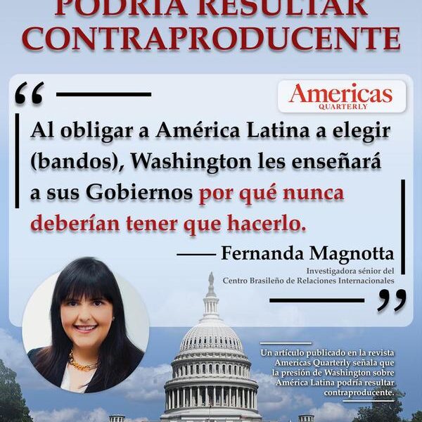 (Multimedia) Póster: La coerción de EE. UU. sobre América Latina puede resultar contraproducente, advierte investigadora brasileña 1 25 1 9