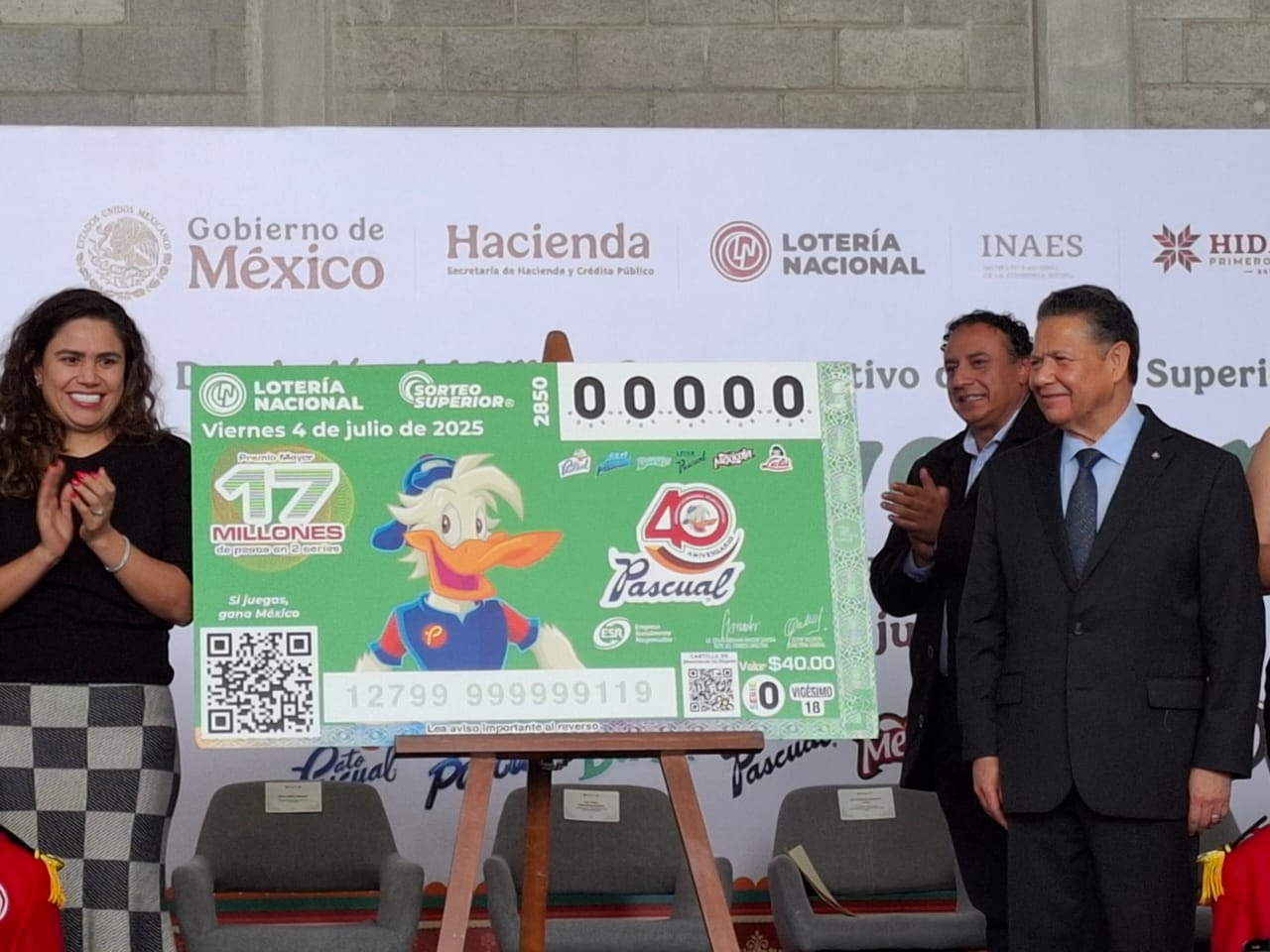 Cooperativa Pascual 40 Anos de Lucha y Exito Obrero Celebrado en Billete de Loteria