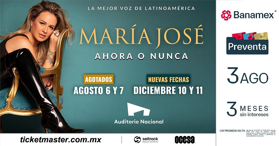 María José anuncia dos fechas más en el máximo escenario de Reforma 1 mail 2 1